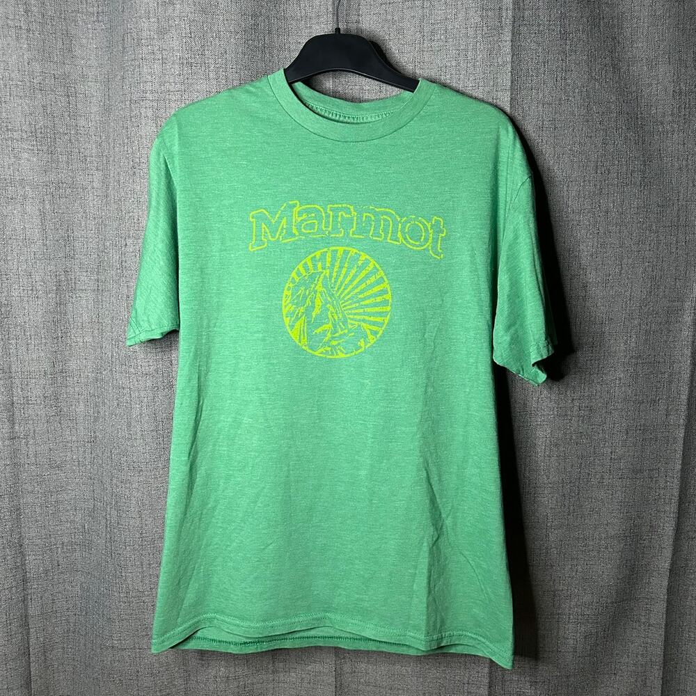 Marmot Athletic Shirt Camping Hiking Men's Size Medium Green